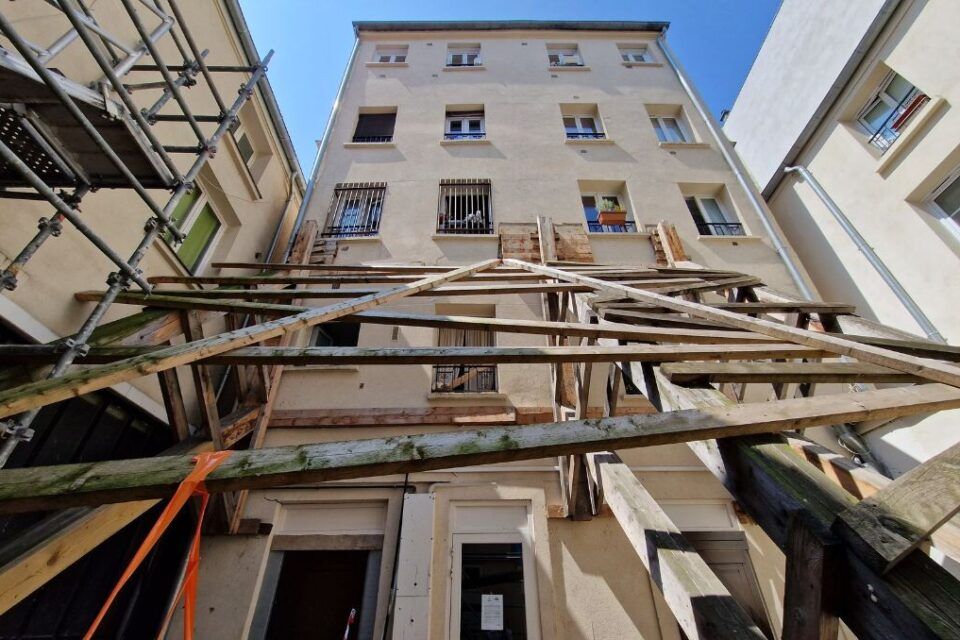 Immeuble en situation de risque d'effondrement